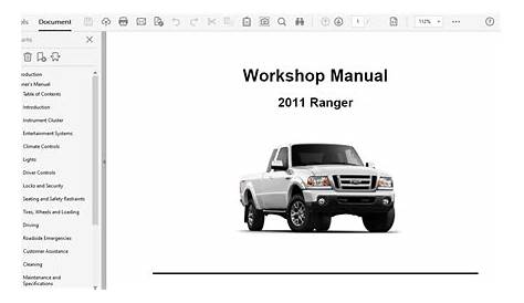 ford ranger repair manual free download