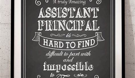 Assistant Principal Gift Principal Chalkboard Printable A | Etsy in