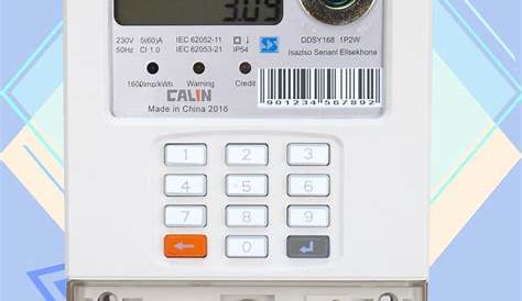 IP 54 Single Phase Enery Meter Keypad Residential Electric Meters