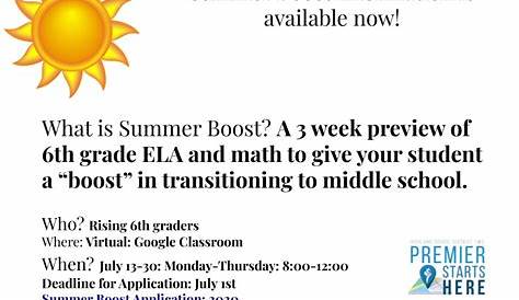 Blythewood Middle School: Rising 6th Graders ~ Summer Boost Information...