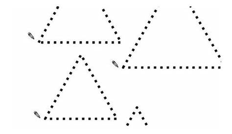 preschool triangle worksheet | Free Printable Shape Tracing Worksheets
