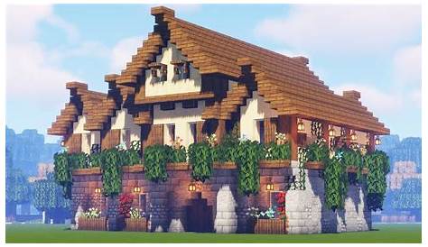 Large medieval house in minecraft - YouTube