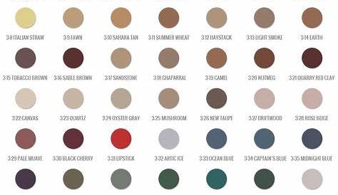 grout color chart polyblend