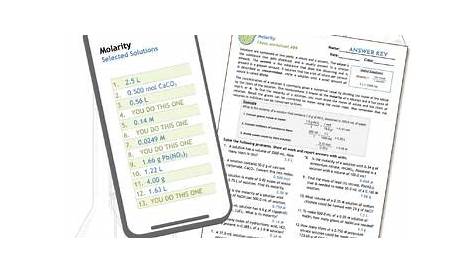 89-Molarity Worksheet by Science Worksheets by John Erickson | TpT