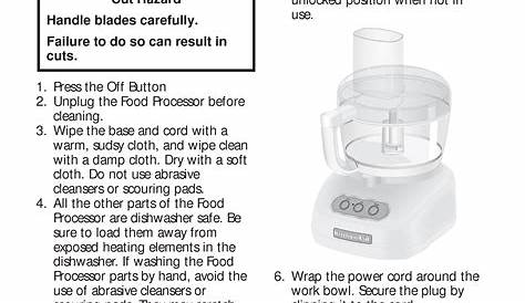 KitchenAid 9 Cup Food Processor Instruction Manual, Page: 2