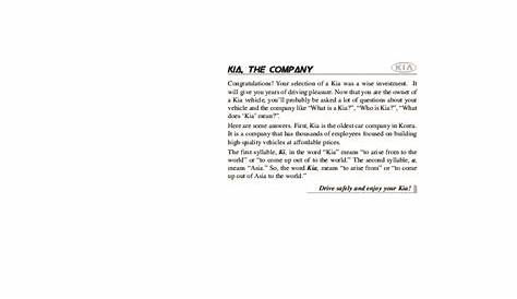 2009 Kia Rio Owners Manual