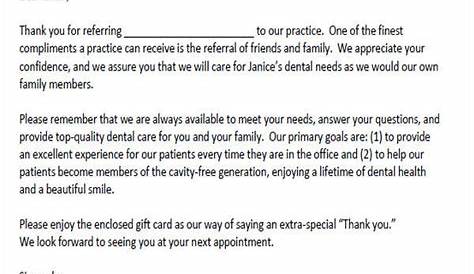 sample thank you letter to doctor from patient