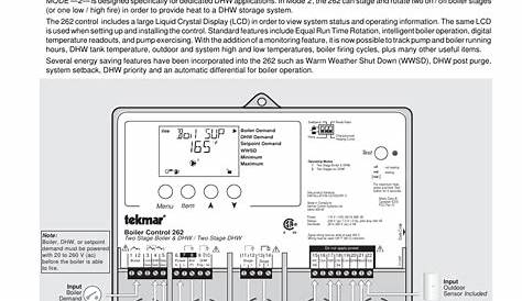 tekmar boiler control 265 manual