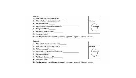 Worksheet Osmosis And Tonicity Answers - Fill Online, Printable