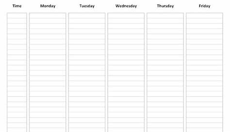 Weekly calendar, weekly schedule -Calendar.best