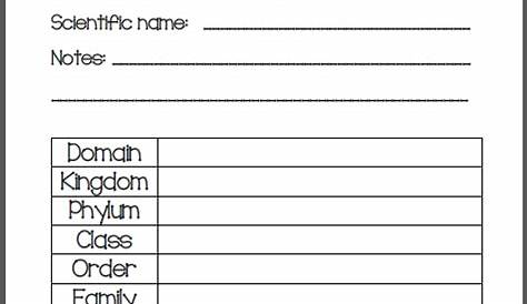 free life science worksheets pdf