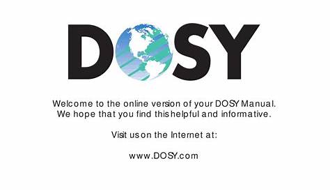 DOSY TC-4001 INSTRUCTION MANUAL Pdf Download | ManualsLib