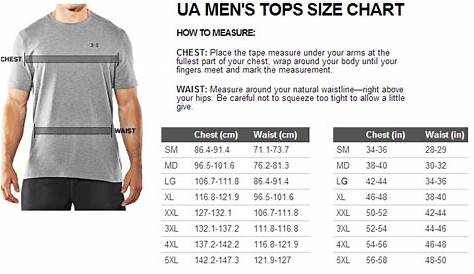 Under Armour Size Guide : Size Charts - Under armour's size chart is