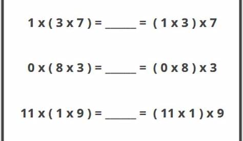 Associative Property Multiplication Worksheets in 2021 | Associative