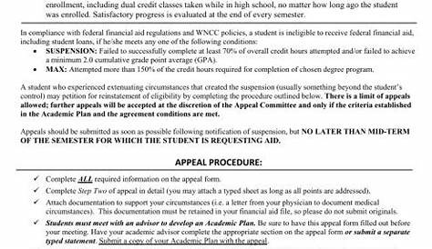 satisfactory academic progress appeal letter sample