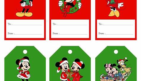 10 Best Disney Christmas Printable Gift Tags PDF for Free at Printablee