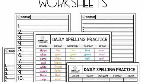 spelling practice worksheets free