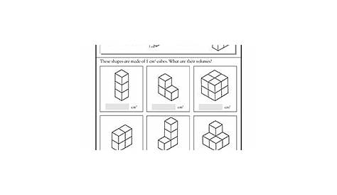 Volume of cubes | 5th grade Math Worksheet | GreatSchools