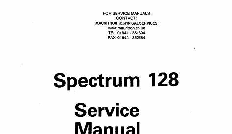 spectrum 101 t manual