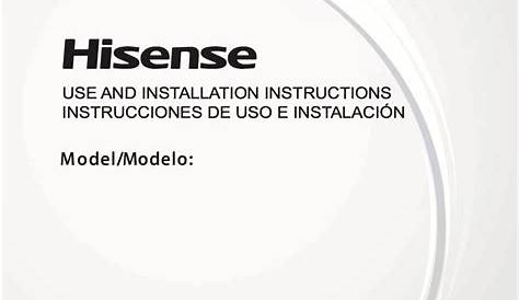 HISENSE AP1222CW1W USE AND INSTALLATION INSTRUCTIONS Pdf Download