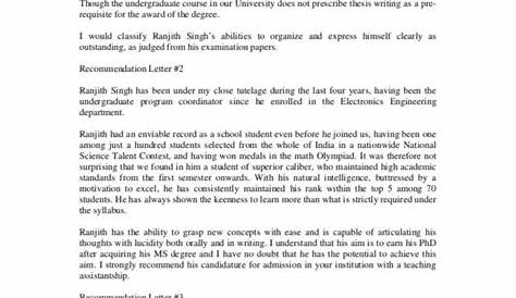Recommendation Letter For Phd Admission Collection - Letter Template