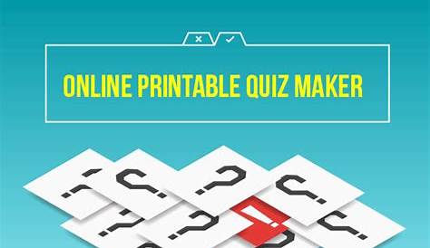 quiz maker printable