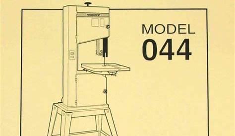 POWERMATIC Model 044 14" Wood Band Saw Instructions and Parts Manual