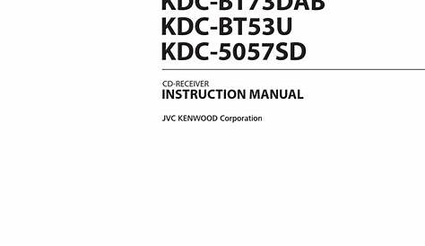 KENWOOD KDC-BT73DAB INSTRUCTION MANUAL Pdf Download | ManualsLib