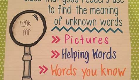 ideas anchor chart context clues