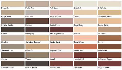 brick stain color chart