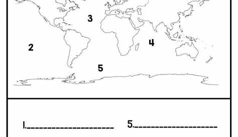 Seven Continents & Oceans Worksheets - Superstar Worksheets