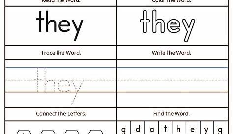 Printable Kindergarten Sight Word - Kindergarten