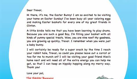 Easter Bunny Letter Easter Time, Easter Sunday, Easter Party, Easter
