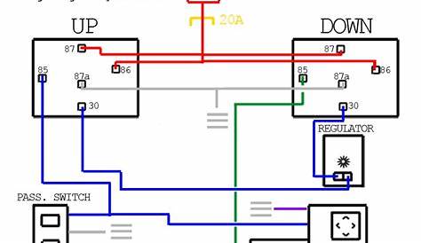 Half Manual/Power Window Wiring Diagram | Electrical circuit diagram
