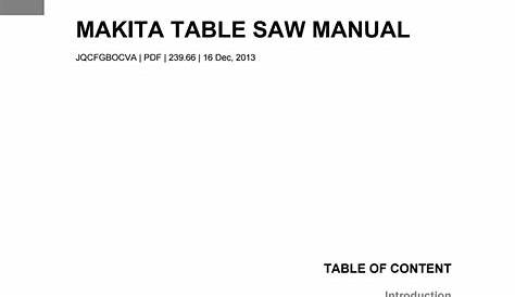 Makita table saw manual by mailed35 - Issuu