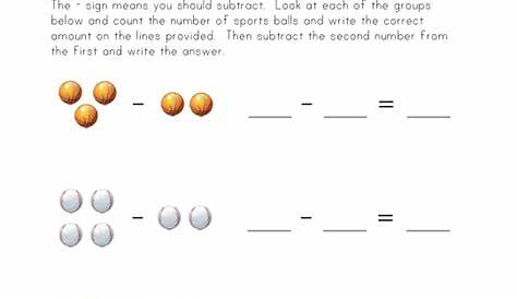 Subtraction Worksheet - Sports Theme | Kids Learning Station