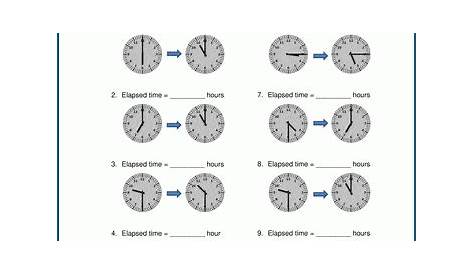 elapsed time worksheet 3rd grade