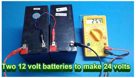 How to connect two 12v batteries to make 24v, Two 12 volt batteries to make 24 volts - YouTube