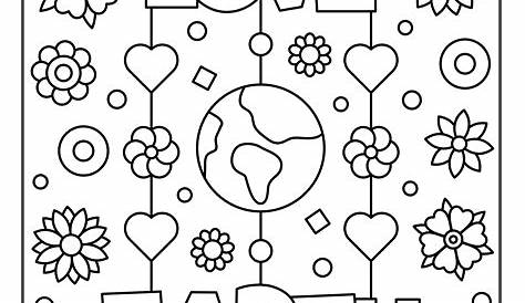 Colouring pages for kidsPositive Word Colouring pages fun | Etsy