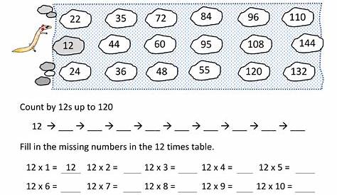 multiplication by 12 worksheet