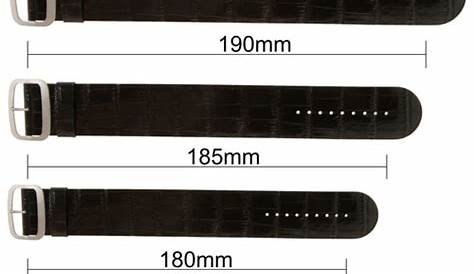 watch band length size chart