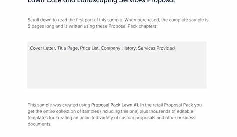 printable lawn care proposal