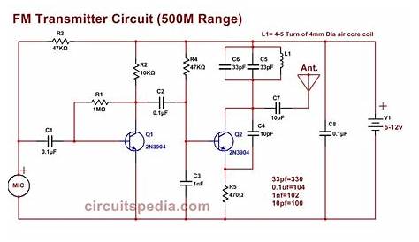 schematic diagram of fm transmitter circuit