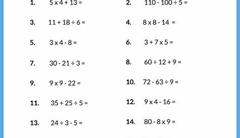 Order of Operations Worksheet: 19 Resources For Your Class | Prodigy