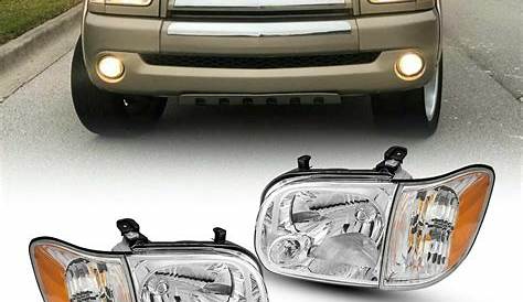 Fit 2005 2006 Toyota Tundra 05-07 Sequoia Chrome Headlights Headlamps Left+Right | eBay
