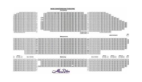 Aladdin Broadway Tickets - Orchestra Seat Area