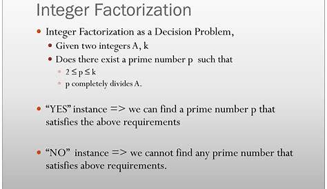 integer factorization worksheets