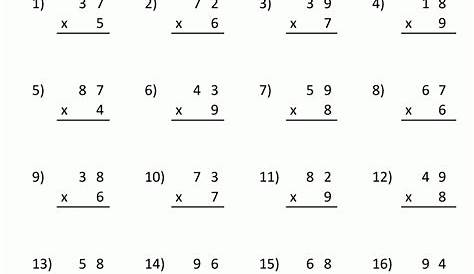 multiplication worksheets for 5th grade