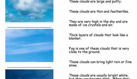 Clouds Worksheet | Atmosphere Lesson | Pinterest | Worksheets, Online s