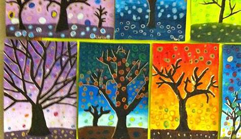 Getting My Art Wings Back: Grade 6 Patterned Tree Designs | Fall art
